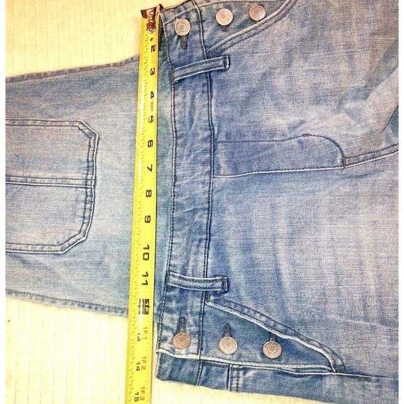 Sky & Sparrow Bib Overalls Sz 7 Distressed Blue Stretch Denim - Picture 5 of 8